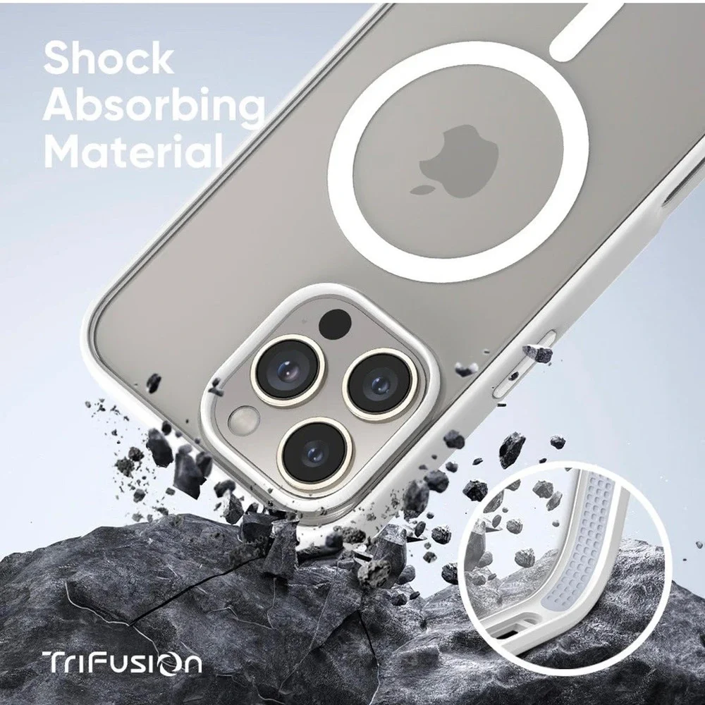 iPhone 16 Pro Case FLOVME‎ Clear MagSafe Compatible Shockproof Protective